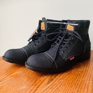 NEW Men’s Levi’s Black Denim Comfort Boots